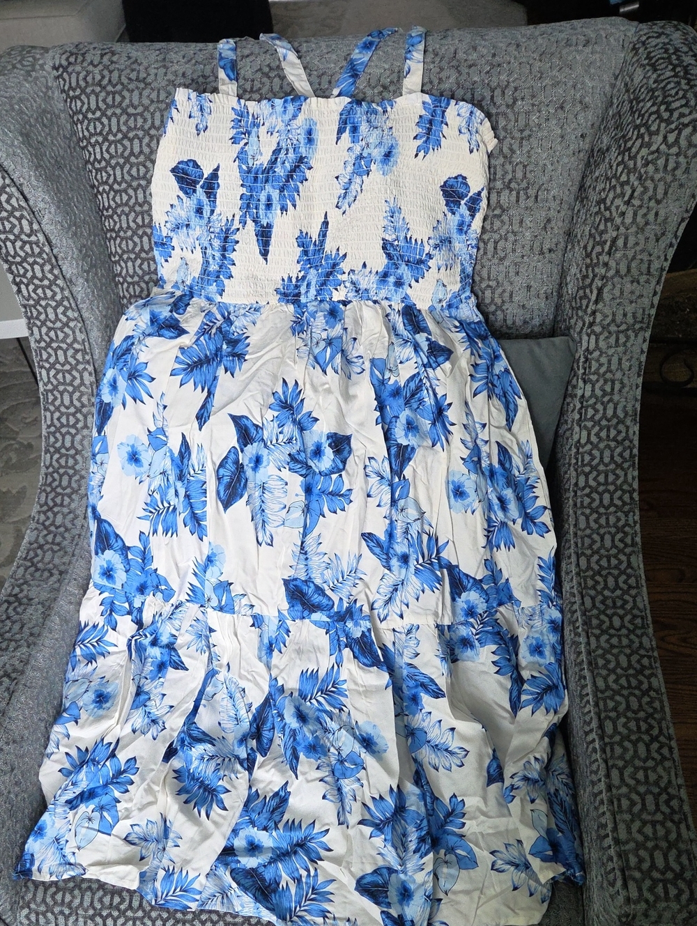 The Children's Place White And Blue Summer Sleeveless Dress Mommy Match NWT